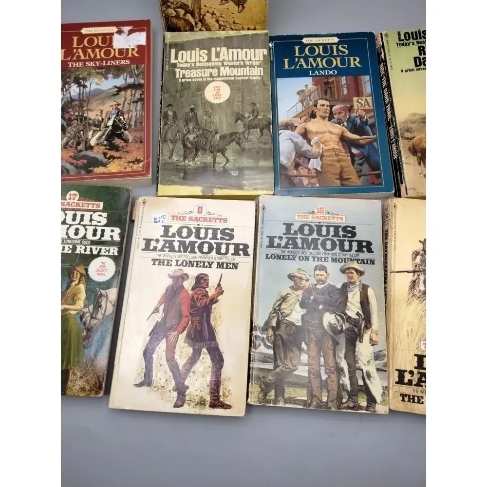 Lot of 11 Louis L’Amour “The Sacketts” Series Trade Paperback Western Books (4)